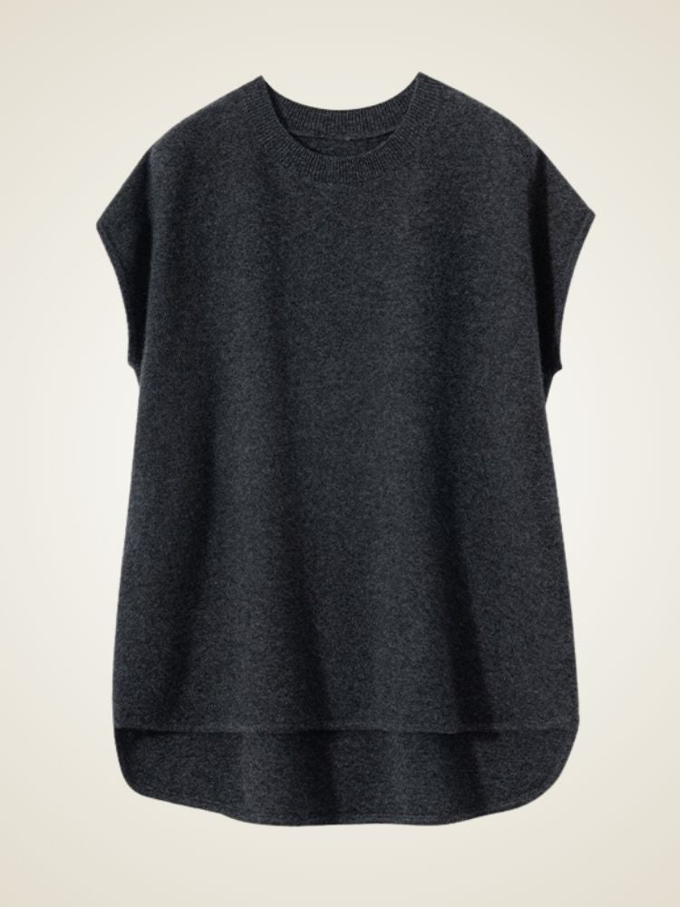 LanlyCashmere Women's Cashmere Short Sleeve Sweater Knit Top