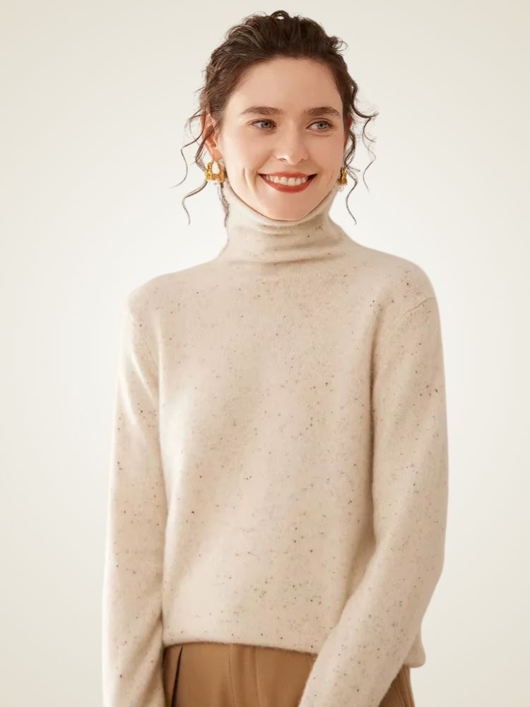 LanlyCashmere Women's Cashmere Turtleneck Sweater Soft Pullover