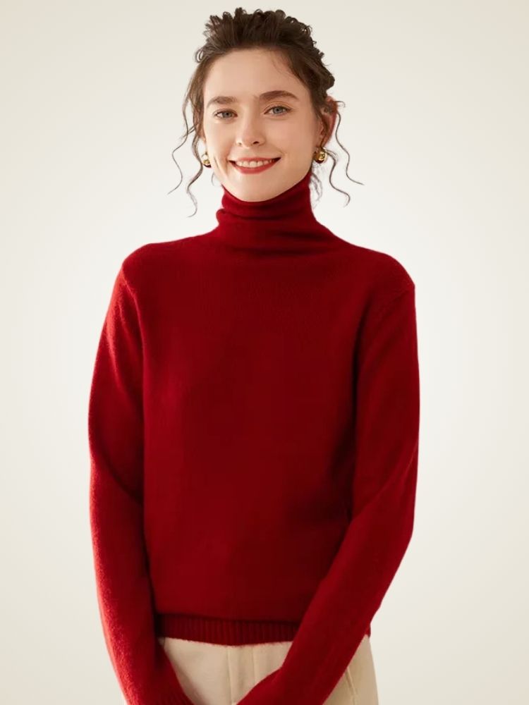 LanlyCashmere Women's Cashmere Turtleneck Sweater Soft Pullover