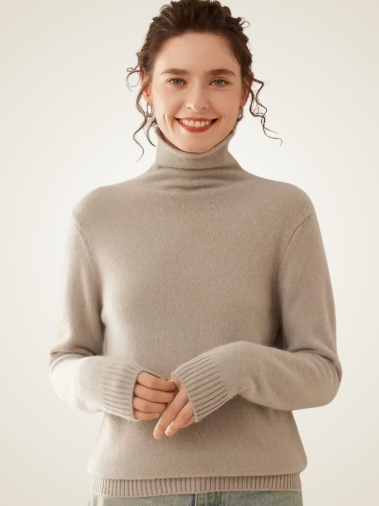 LanlyCashmere Women's Cashmere Turtleneck Sweater Soft Pullover