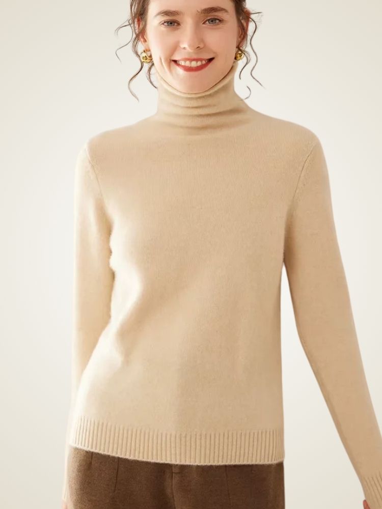 LanlyCashmere Women's Cashmere Turtleneck Sweater Soft Pullover