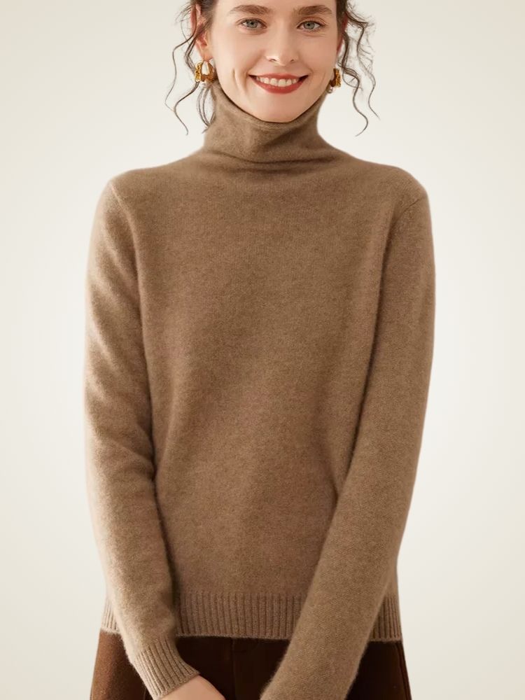 LanlyCashmere Women's Cashmere Turtleneck Sweater Soft Pullover
