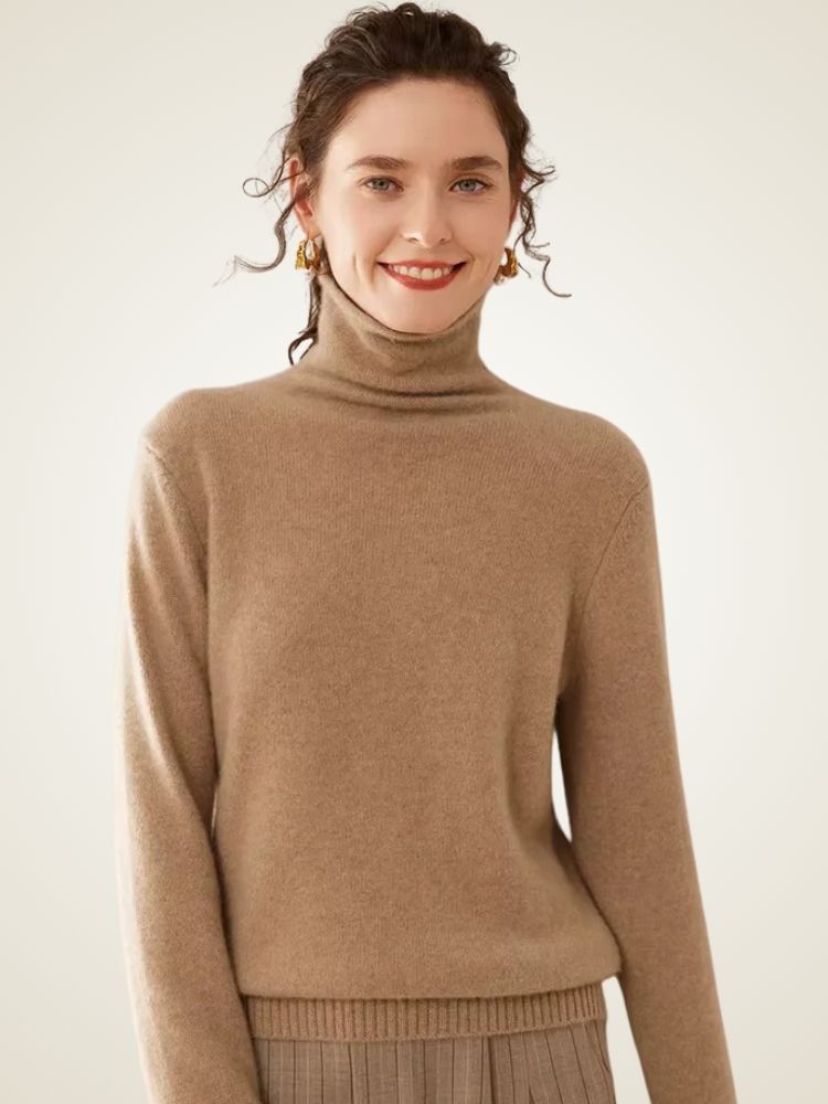 LanlyCashmere Women's Cashmere Turtleneck Sweater Soft Pullover