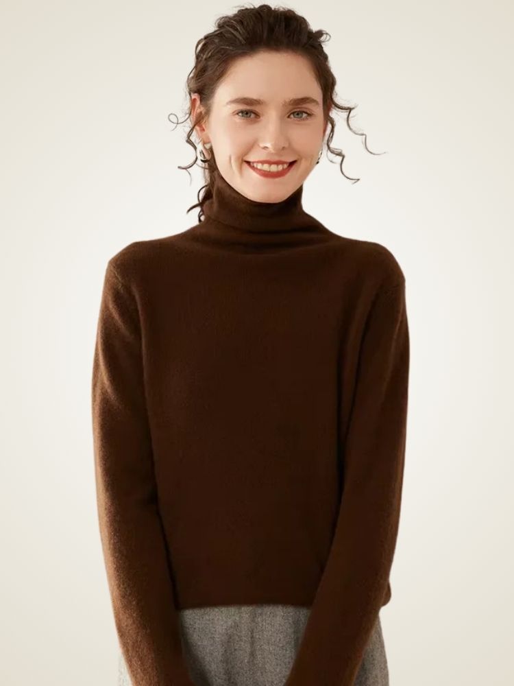 LanlyCashmere Women's Cashmere Turtleneck Sweater Soft Pullover