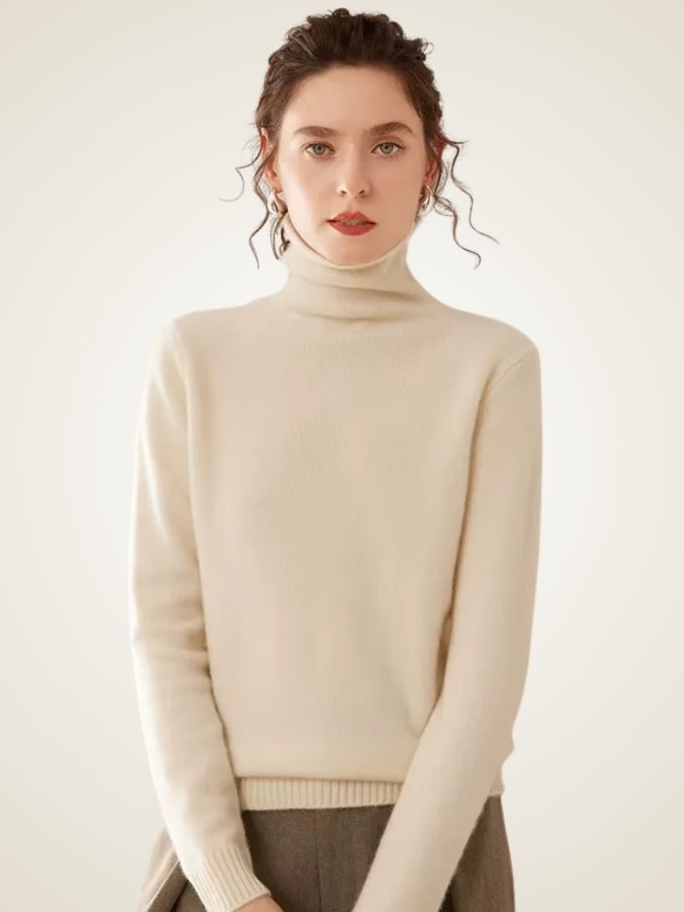LanlyCashmere Women's Cashmere Turtleneck Sweater Soft Pullover