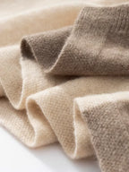LanlyCashmere Women's Colorblock Cashmere Poncho Luxury Wrap