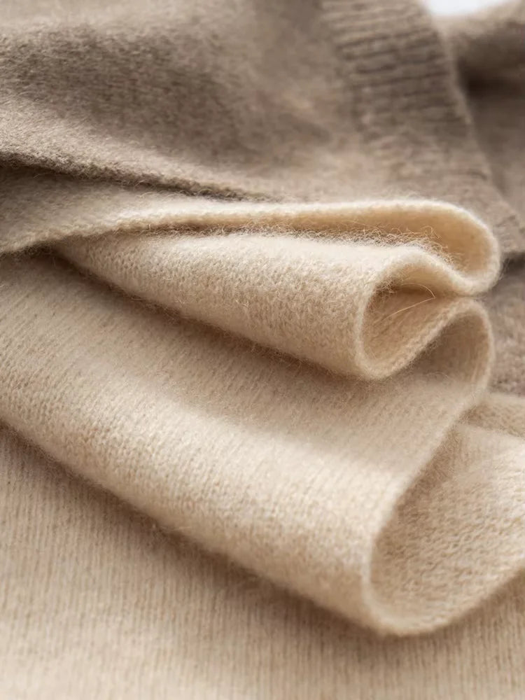 LanlyCashmere Women's Colorblock Cashmere Poncho Luxury Wrap