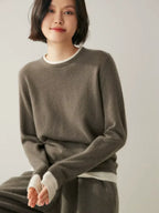 LanlyCashmere Women's Crew Neck Cashmere Sweater 