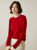 LanlyCashmere Women's Crew Neck Cashmere Sweater 