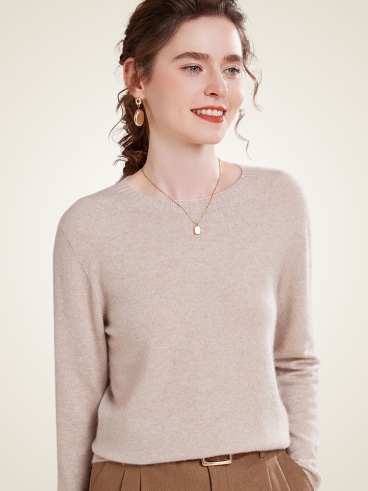 LanlyCashmere Women's Crewneck Cashmere Sweater –