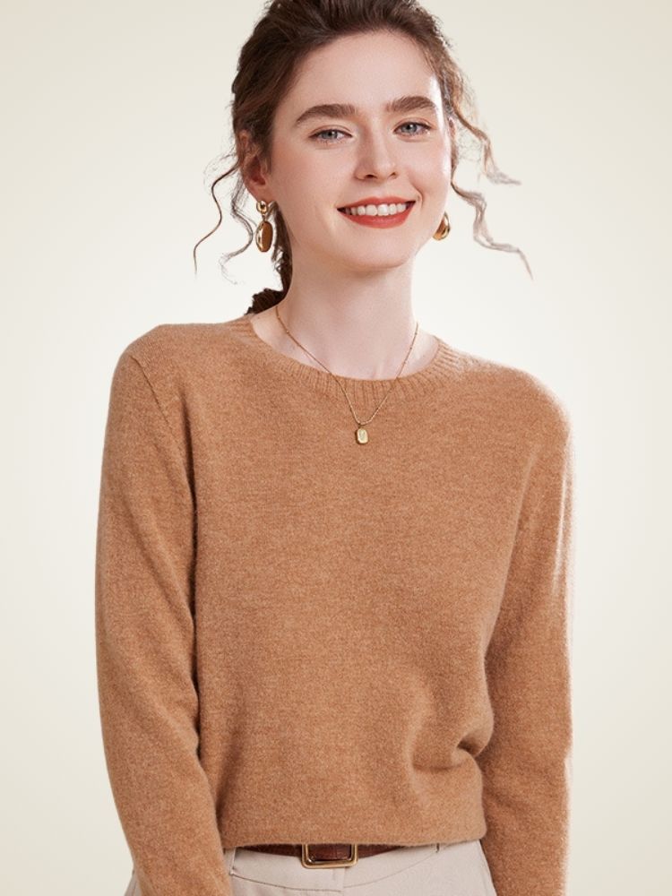 LanlyCashmere Women's Crewneck Cashmere Sweater –