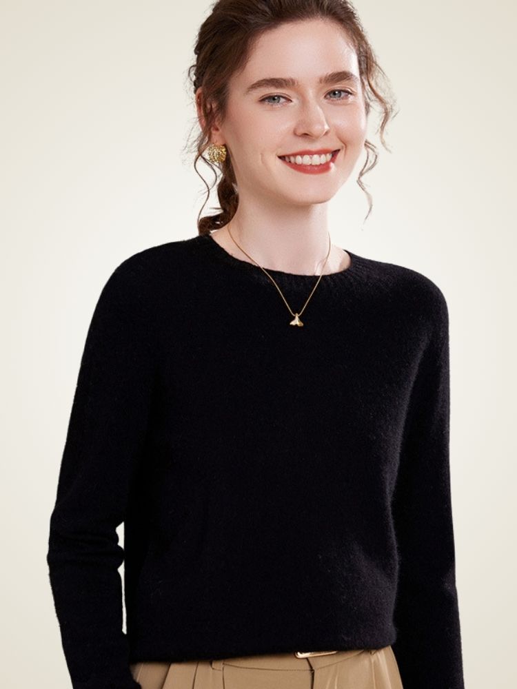 LanlyCashmere Women's Crewneck Cashmere Sweater –