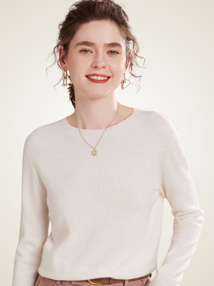 LanlyCashmere Women's Crewneck Cashmere Sweater –