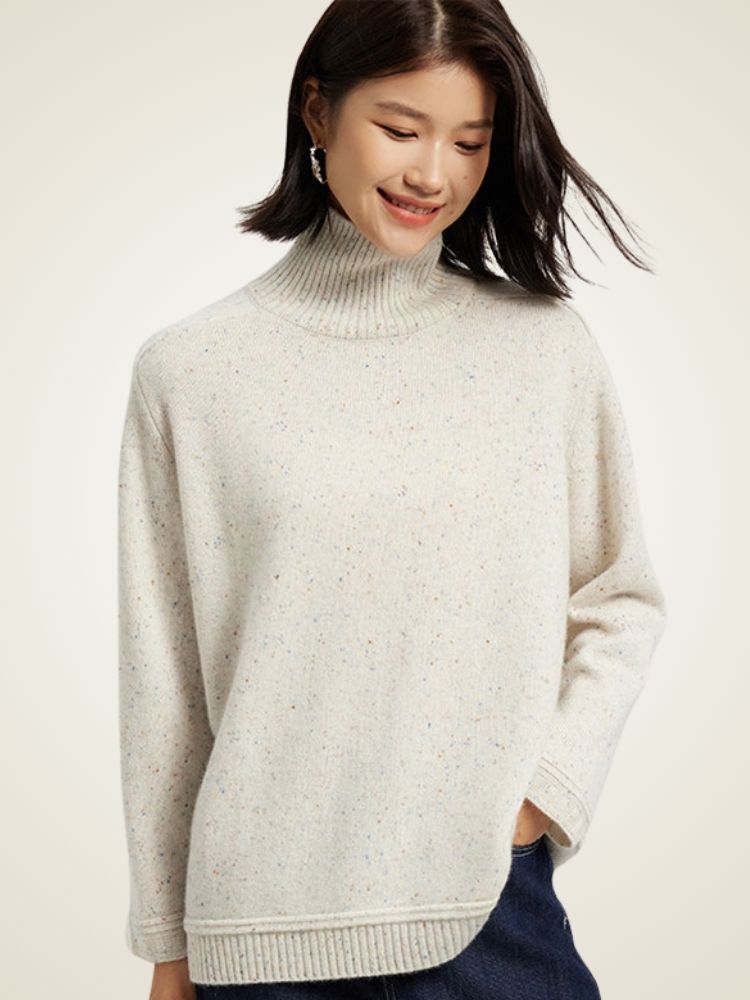 LanlyCashmere Women's Essential Cashmere Turtleneck Sweater