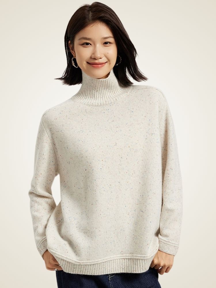 LanlyCashmere Women's Essential Cashmere Turtleneck Sweater