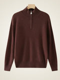 LanlyCashmere Women's Half-Zip Cashmere Sweater 