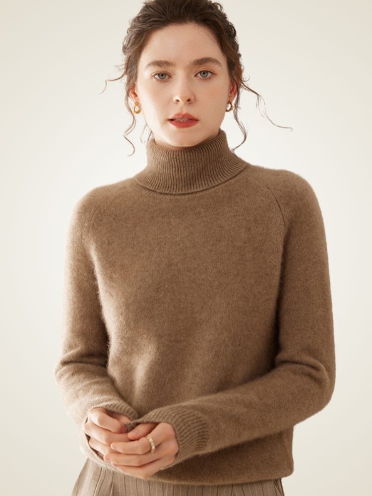 LanlyCashmere Women's Slim Fit Cashmere Turtleneck Sweater
