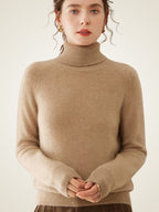 LanlyCashmere Women's Slim Fit Cashmere Turtleneck Sweater