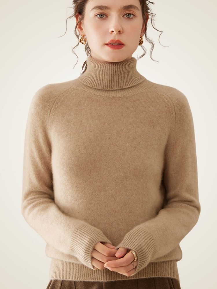 LanlyCashmere Women's Slim Fit Cashmere Turtleneck Sweater