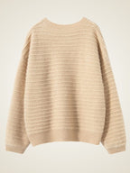 LanlyCashmere Women’s Striped Cashmere Jumper – Soft Lightweight Knit Sweater