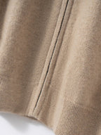Lanly Cashmere Bomber Jacket - Premium Mongolia Cashmere Zip Cardigan