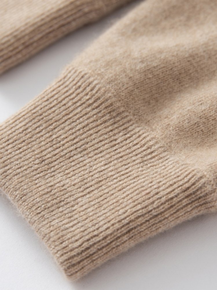 Lanly Cashmere Bomber Jacket - Premium Mongolia Cashmere Zip Cardigan