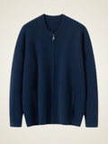 Lanly Cashmere Bomber Jacket - Premium Mongolia Cashmere Zip Cardigan