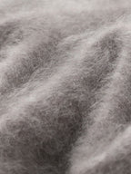 Lanly Cashmere Brushed V-Neck Sweater - Mongolia Loose Knit Pullover