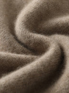 Lanly Cashmere Button Henley Knit - Premium Mongolia Cashmere Mock-Neck