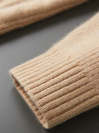 Lanly Cashmere Cable-Knit Shawl Cardigan - Thick Mongolia Cashmere Button Sweater