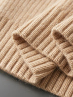 Lanly Cashmere Cable-Knit Shawl Cardigan - Thick Mongolia Cashmere Button Sweater