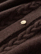 Lanly Cashmere Cable Knit Cardigan - Mongolia Crewneck Sweater