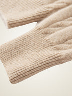 Lanly Cashmere Cable Knit Hoodie - Mongolia Zip-Up Cardigan