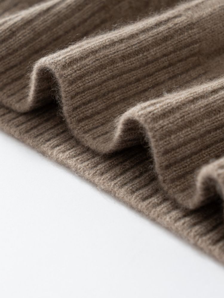 Lanly Cashmere Cable Sweater - Mongolia Quarter-Zip Pullover