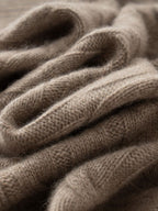 Lanly Cashmere Cable Sweater - Mongolia Quarter-Zip Pullover