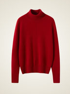 Lanly Cashmere Center-Seam Sweater - Mongolia Mock Turtleneck