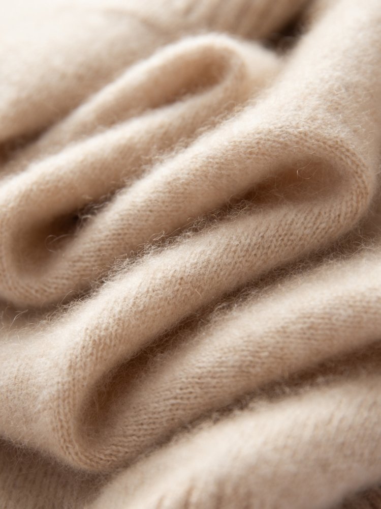 Lanly Cashmere Center-Seam Sweater - Mongolia Mock Turtleneck