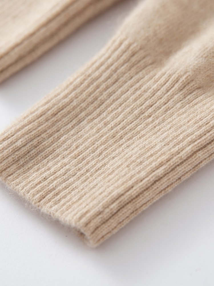 Lanly Cashmere Center-Seam Sweater - Mongolia Mock Turtleneck