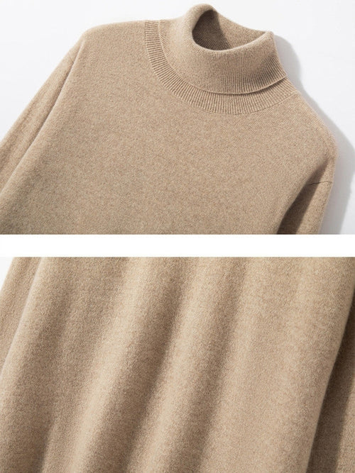 Lanly Cashmere Classic Turtleneck - Premium Mongolia Cashmere Roll-Neck