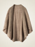 Lanly Cashmere Cocoon Cardigan - Mongolia Pointelle Open Sweater