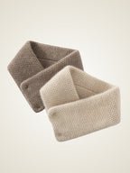 Lanly Cashmere Collar Scarf - Mongolia Honeycomb Knit Neck Warmer