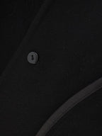 Lanly Cashmere Collared Short Jacket - Black 100% Pure Cashmere Blouson