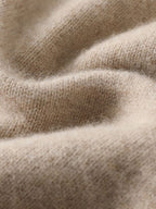 Lanly Cashmere Color-Block Zip Jacket - Contrast Trim Mongolia Cashmere Cardigan