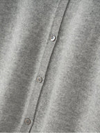 Lanly Cashmere Crewneck Cardigan - Grey Mongolia Layered Knit Sweater