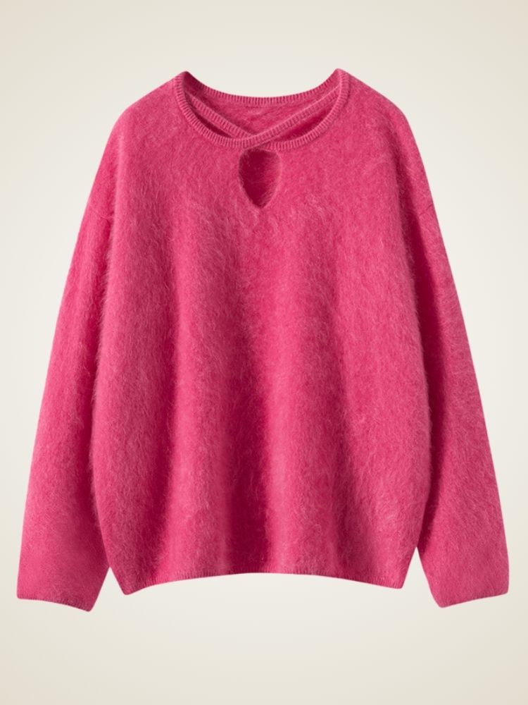 Lanly Cashmere Cutout Crisscross Sweater - Mongolia Brushed Knit