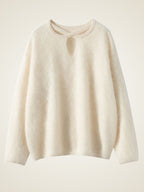 Lanly Cashmere Cutout Crisscross Sweater - Mongolia Brushed Knit