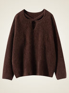 Lanly Cashmere Cutout Crisscross Sweater - Mongolia Brushed Knit