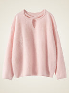 Lanly Cashmere Cutout Crisscross Sweater - Mongolia Brushed Knit