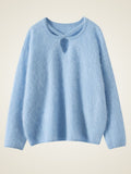 Lanly Cashmere Cutout Crisscross Sweater - Mongolia Brushed Knit