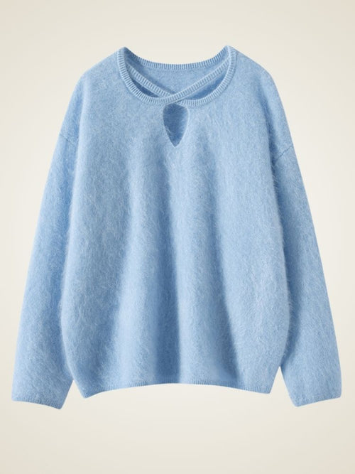Lanly Cashmere Cutout Crisscross Sweater - Mongolia Brushed Knit